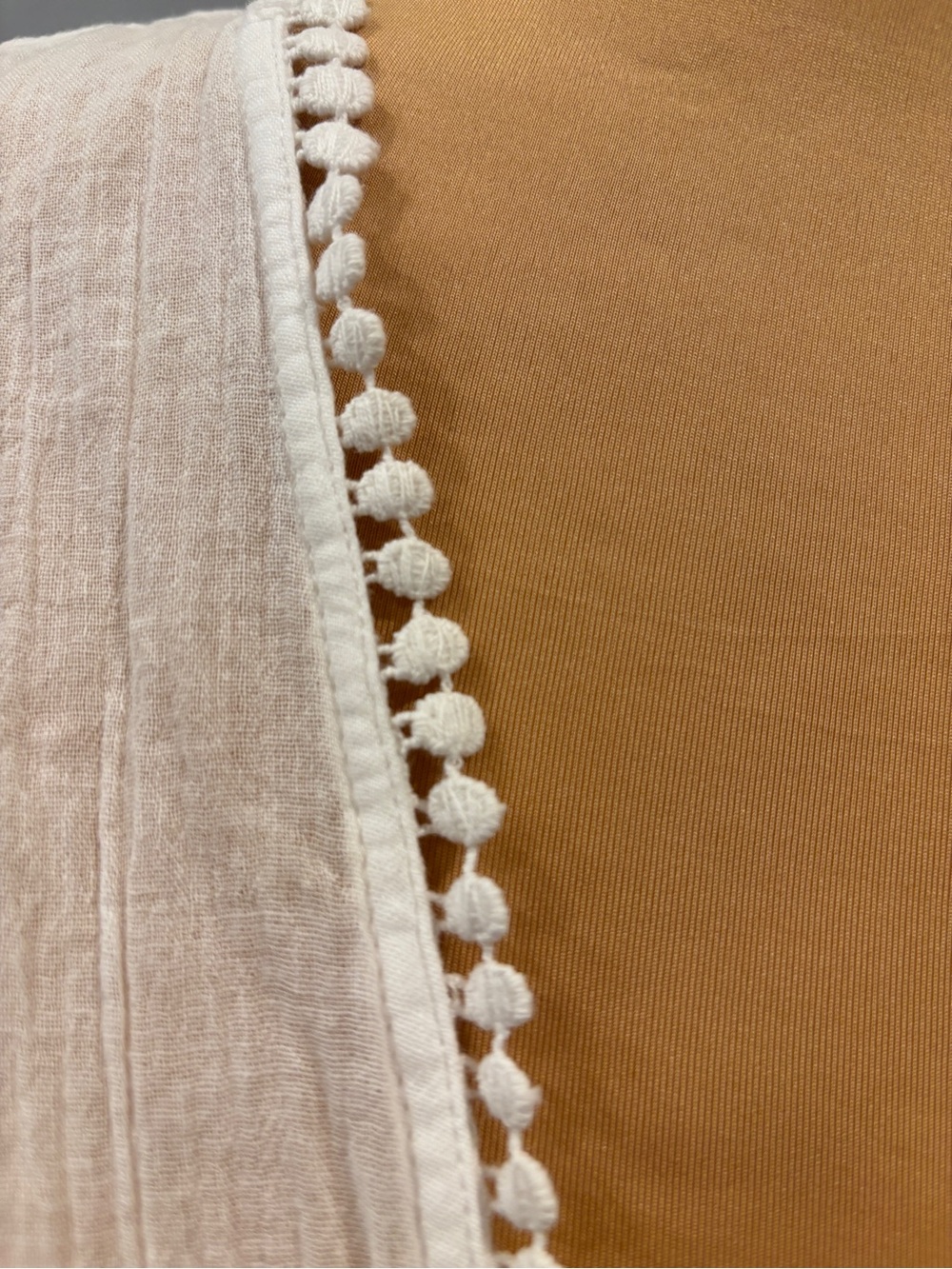 Club Z Collection Lightweight White Gauze Cover-Up with Tie Front - Picture 5 of 9